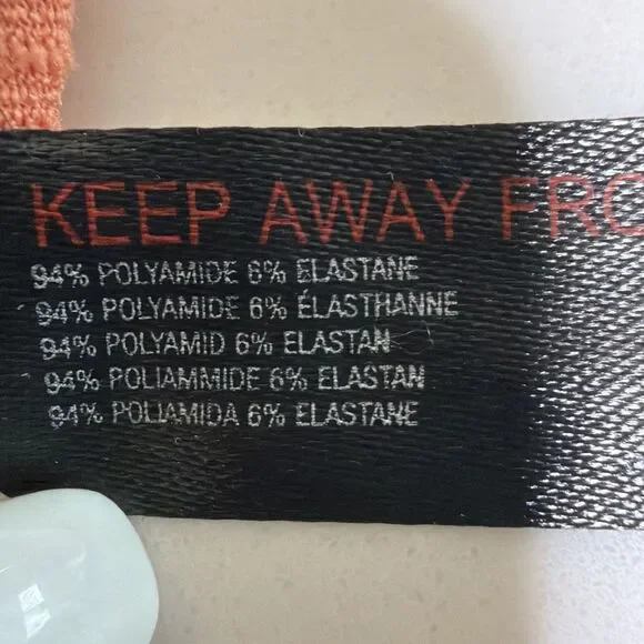 Urban Outfitters Out From Under Go For Gold Seamless Ribbed Crop Top Orange M/L - Picture 4 of 5